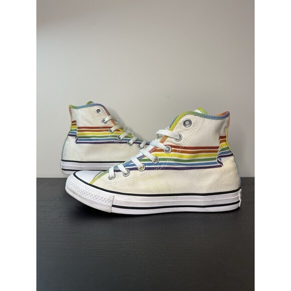 Converse All Star Chuck Taylor High Top Men’s 6 Women’s 8 Rainbow Pride #1075 - Picture 2 of 16